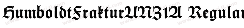 HumboldtFrakturUNZ1A Regular字体转换
